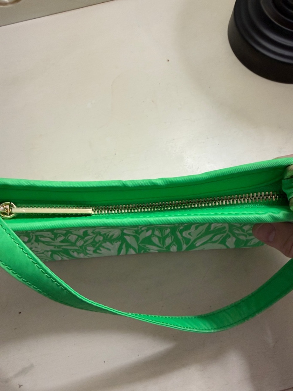 Green Floral Print Shoulder Bag - Picture 5 of 7